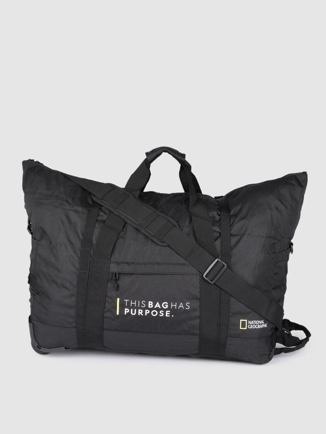 National Geographic Unisex Black Typography Backpack