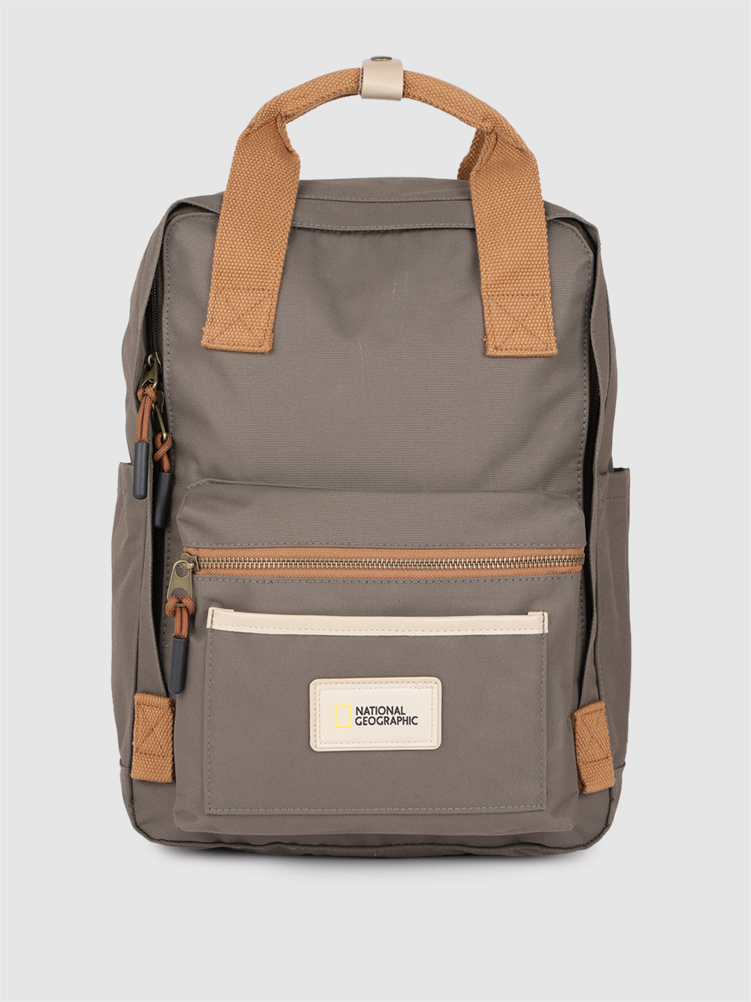 National Geographic Unisex Taupe Brand Logo Backpack