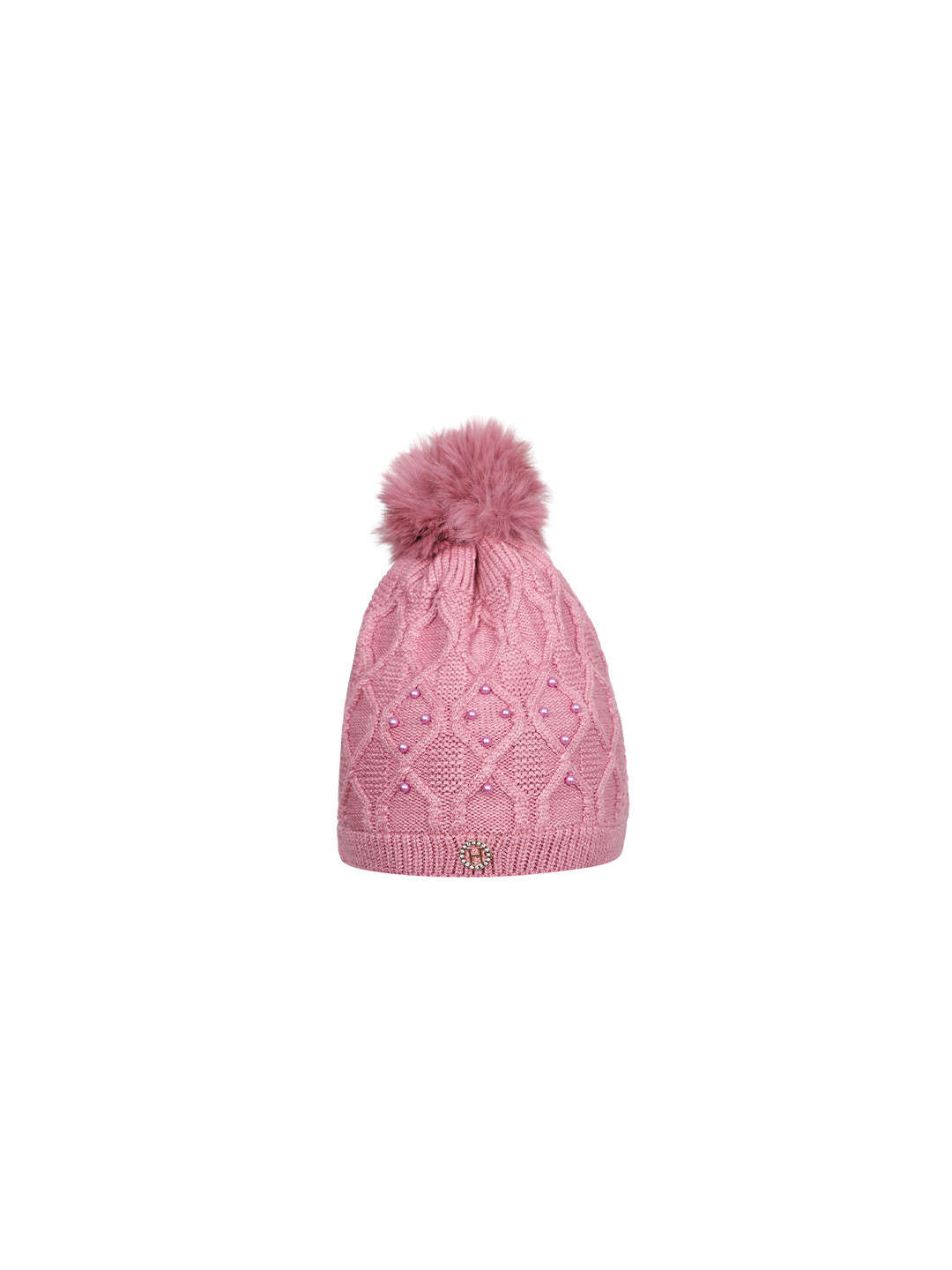 LOOM LEGACY Women Mauve Acrylic Wool Beanie