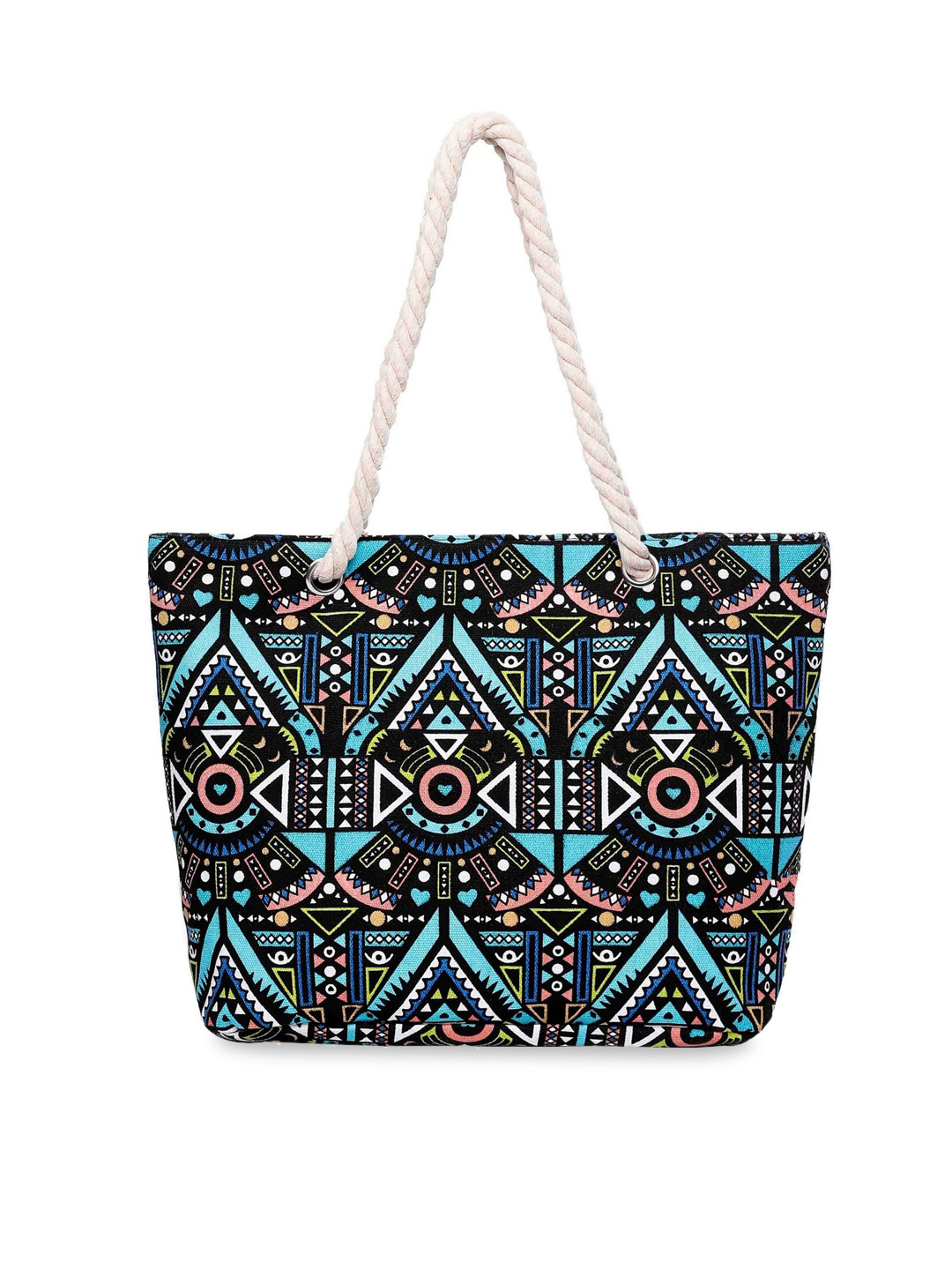 Diva Dale Women Black Ethnic Motifs Printed Shopper Tote Bag
