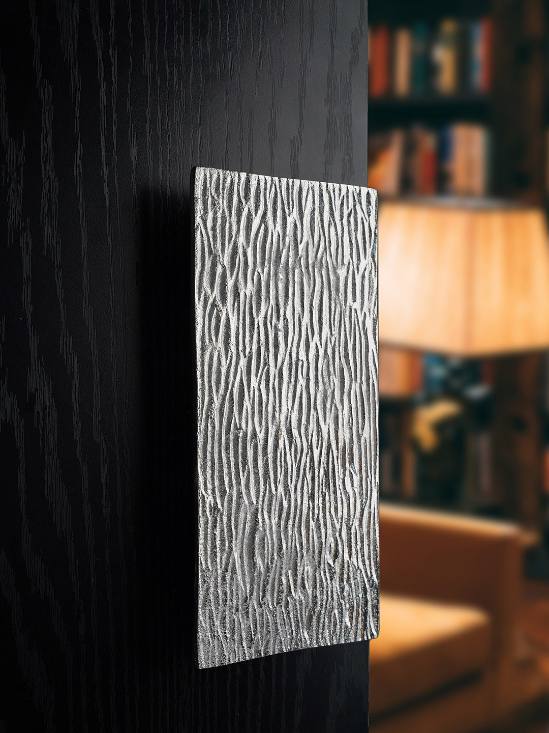 Folkstorys Silver-Toned Designed Iron Wardrobe Door Handle