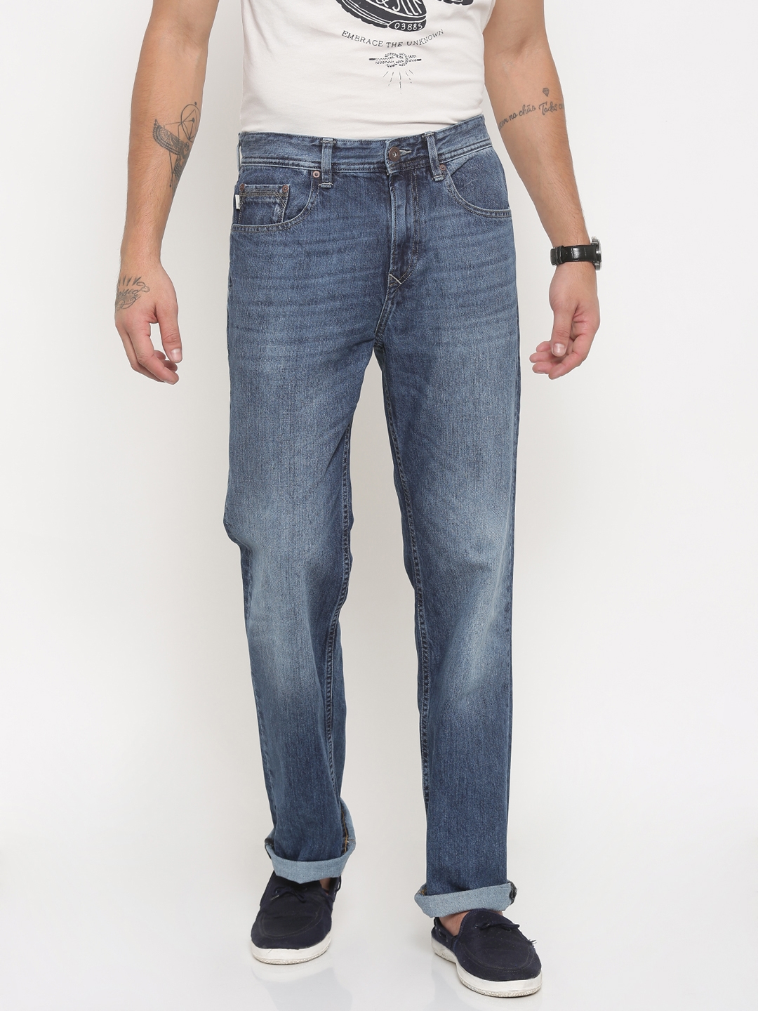 Buy Timberland Blue Fit Mid Rise Clean Look Jeans Jeans for Men 2008516 | Myntra