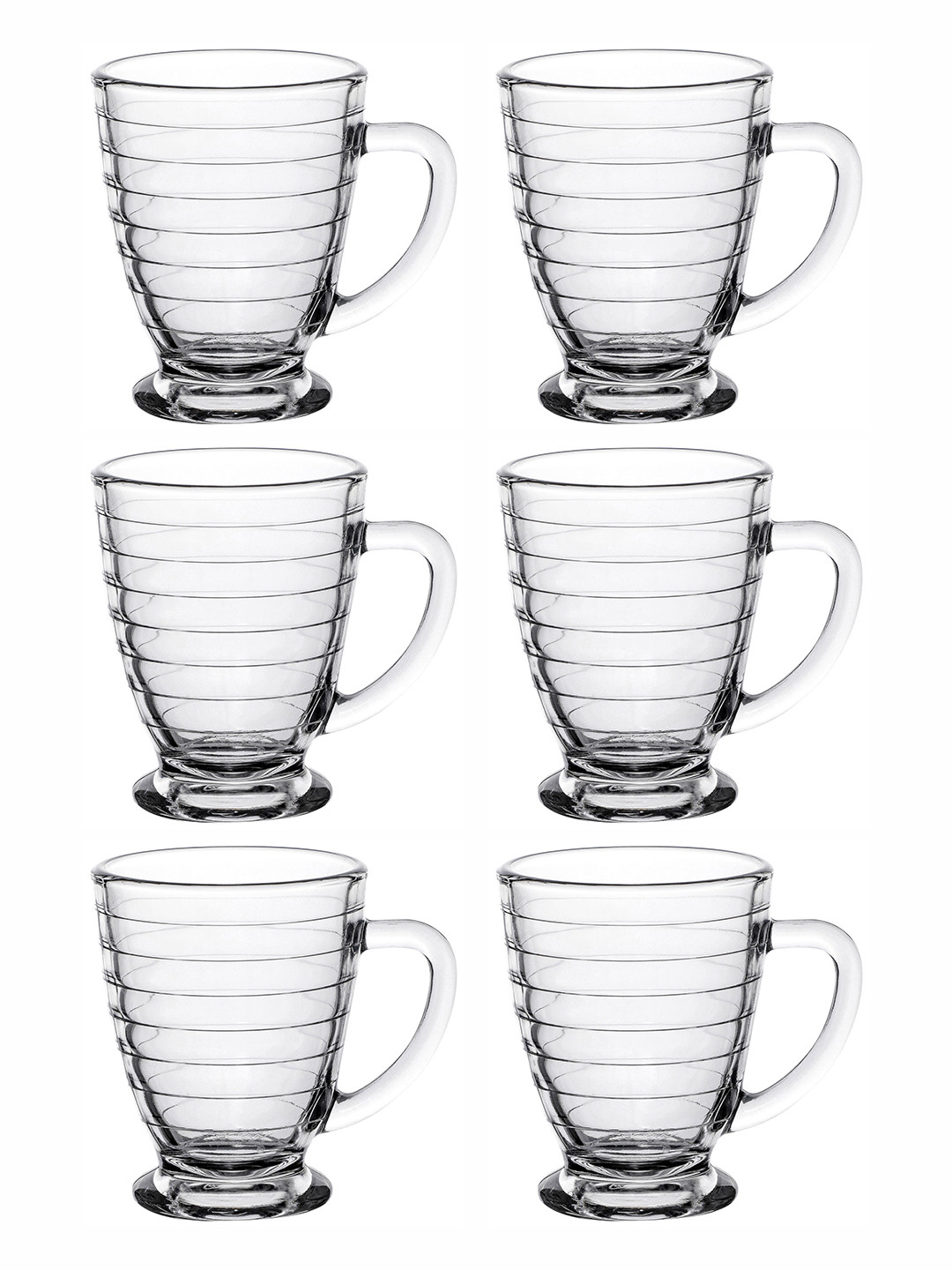 Roxx Achal Name Personalised Transparent Glass Microwave Safe 6 Piece Mugs-230ml