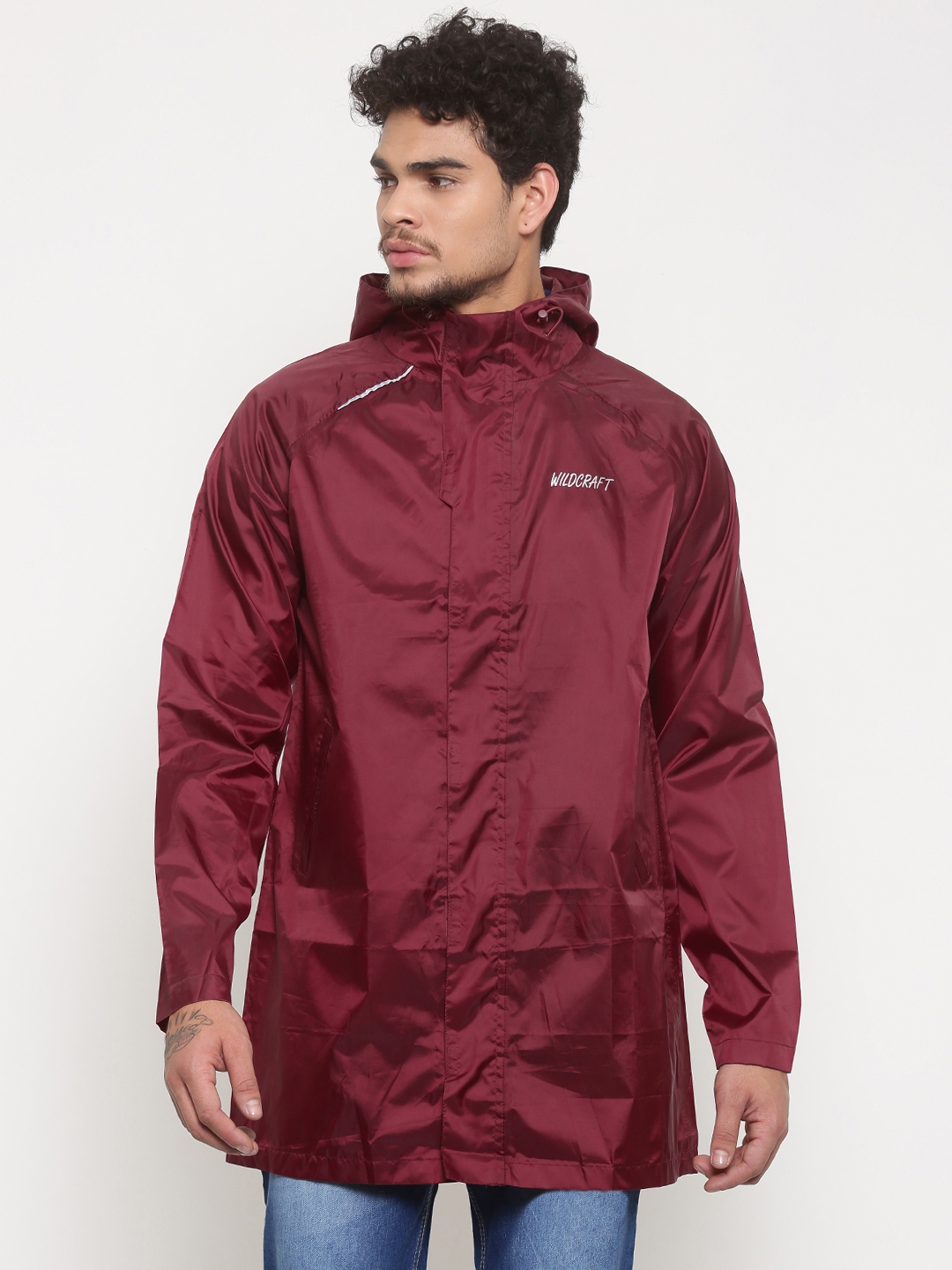 Maroon rain outlet jacket