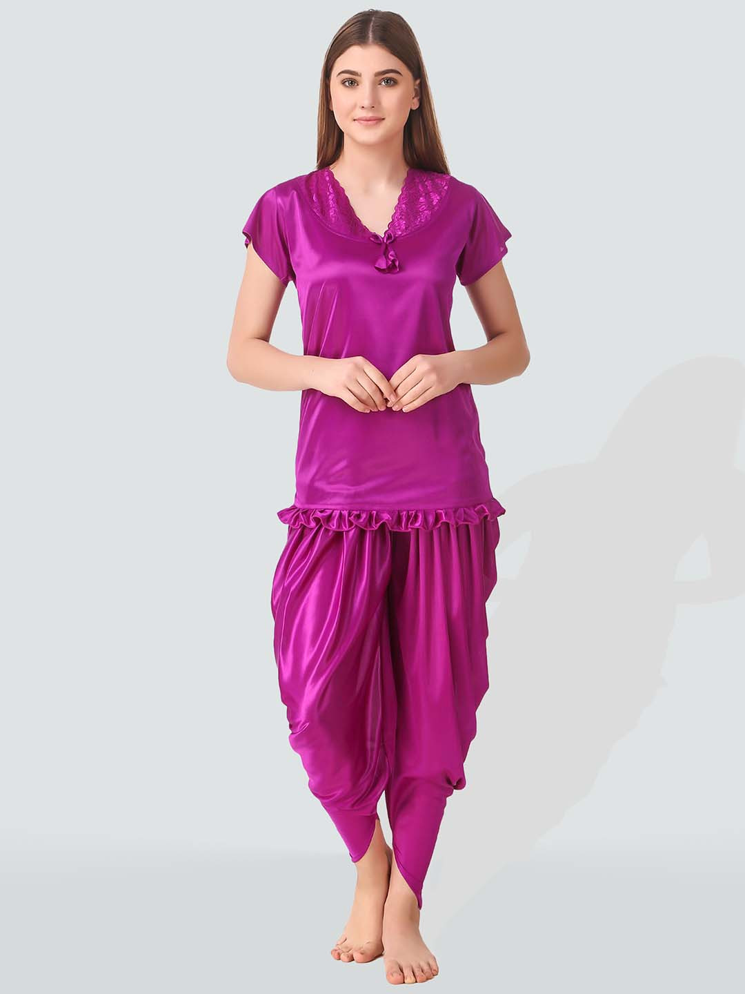 Romaisa Women Magenta Night suit