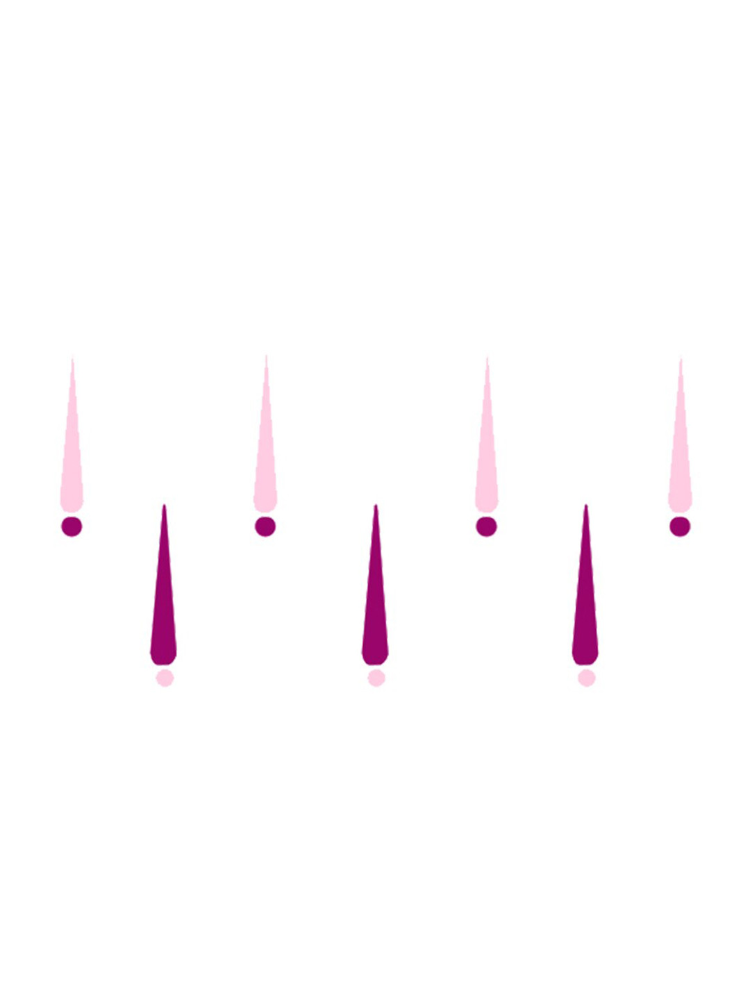 Comet Busters 7 Pcs Reusable Designer Bindis - Pink & Magenta