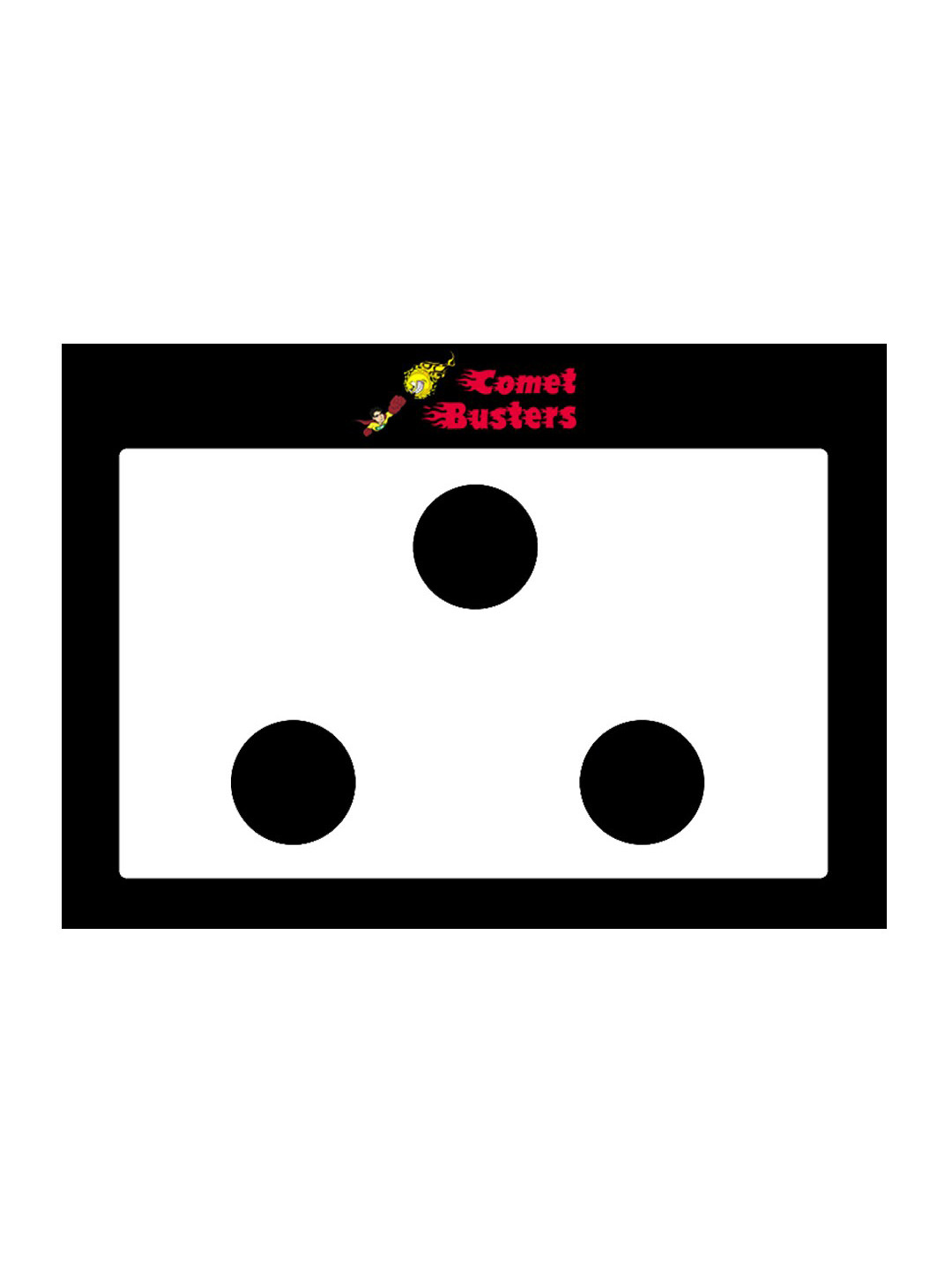 Comet Busters 3 Pcs Reusable Bindis - Black