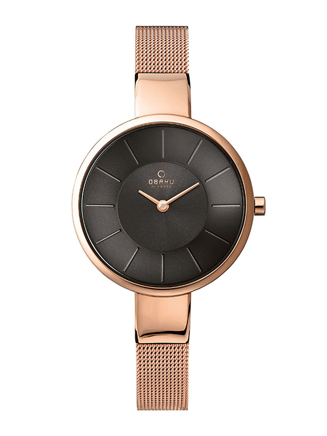 Obaku Women Stainless Steel Bracelet Style Straps Analogue Watch V149LXVJMV-Black