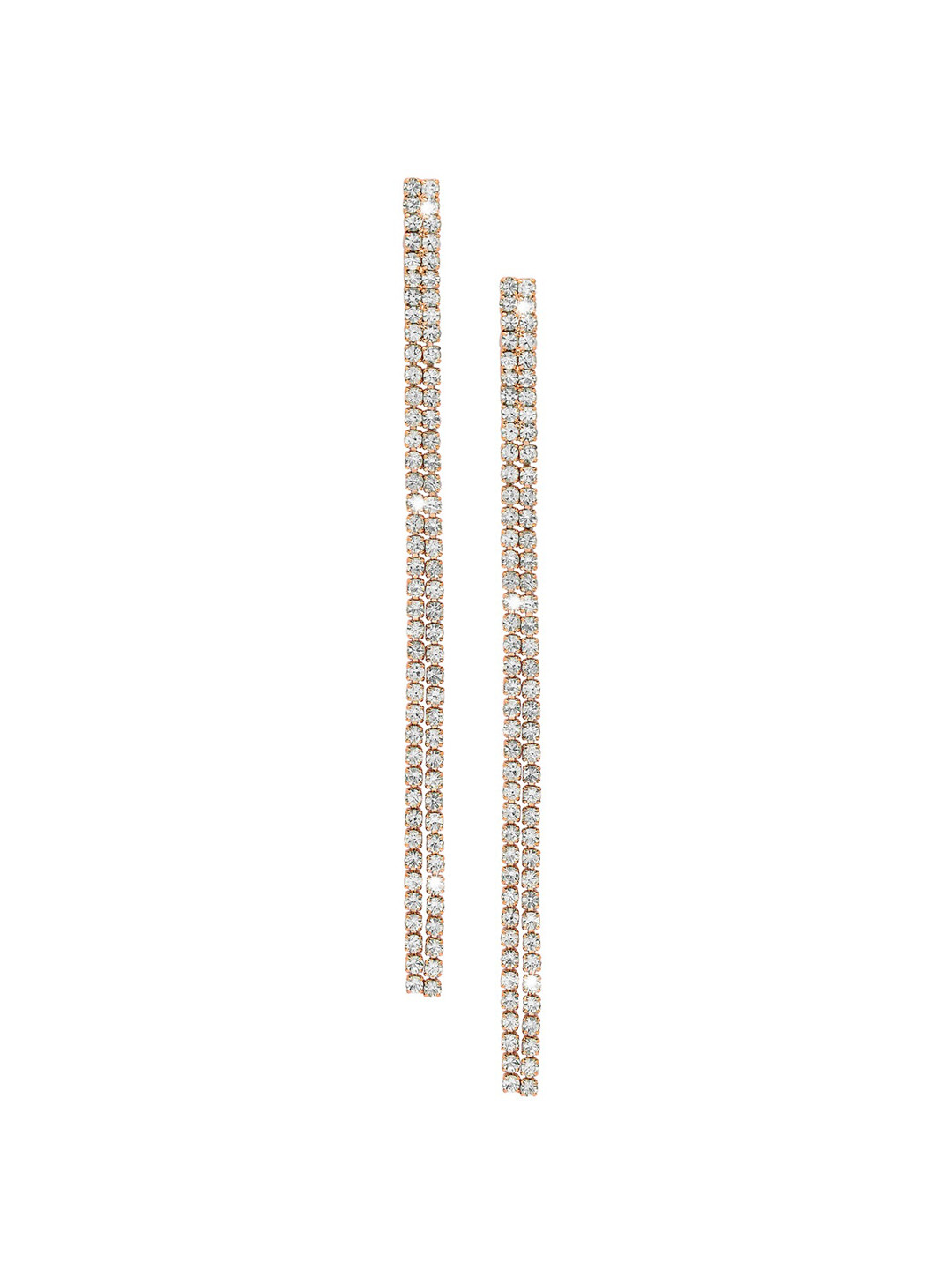 Shining Jewel - By Shivansh Rose Gold Contemporary Drop Earrings