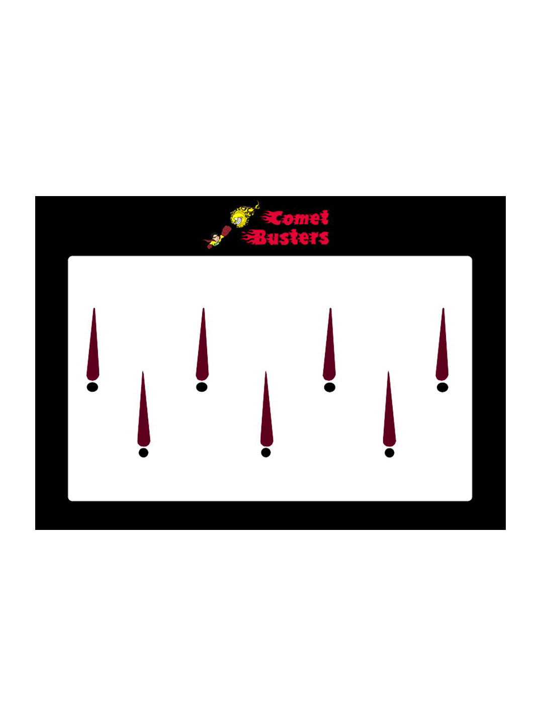 Comet Busters 7 Pcs Reusable Designer Bindis - Burgundy & Black