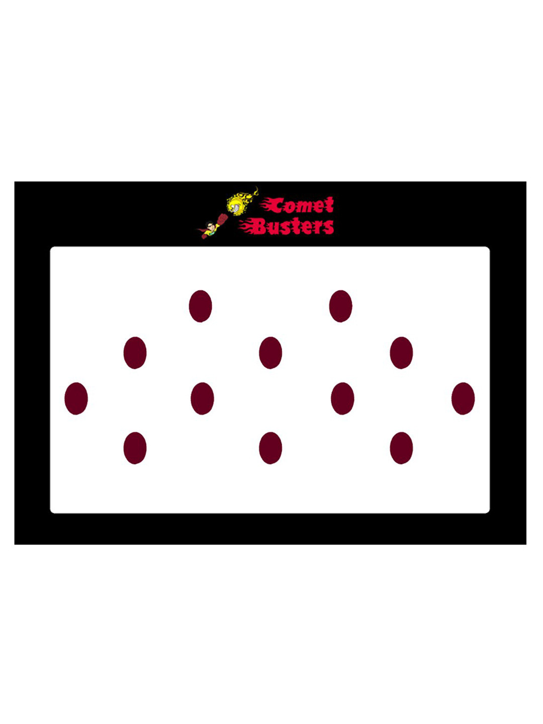 Comet Busters 12 Pcs Reusable Oval Bindis - Burgundy