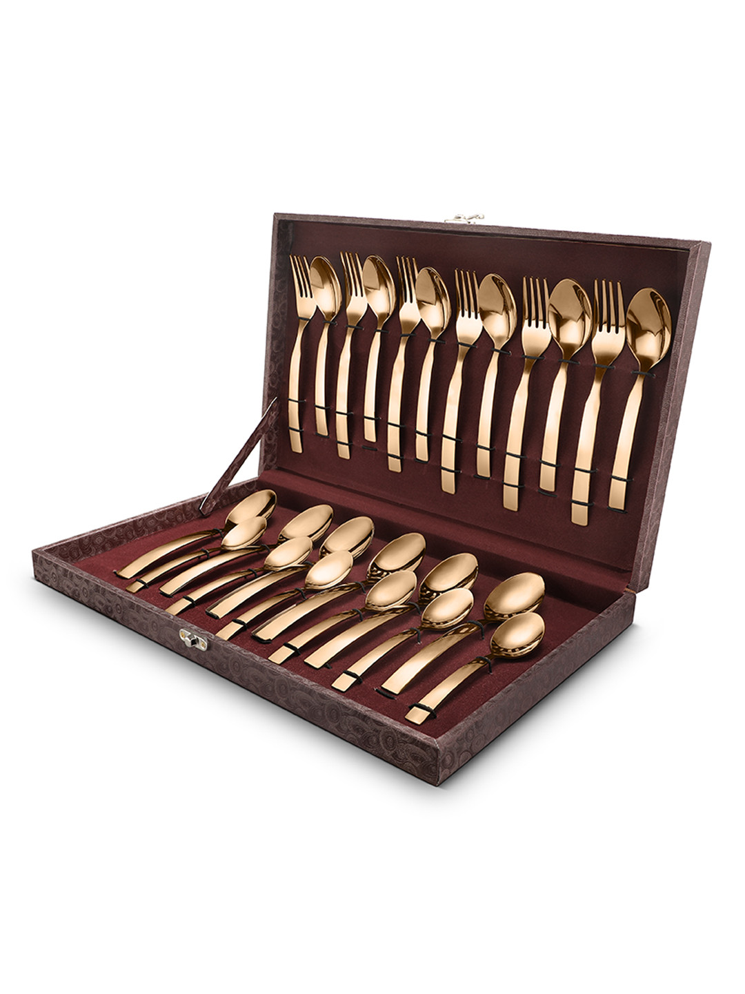 FNS Rose Gold-Toned 24 Pieces Cutlery Set