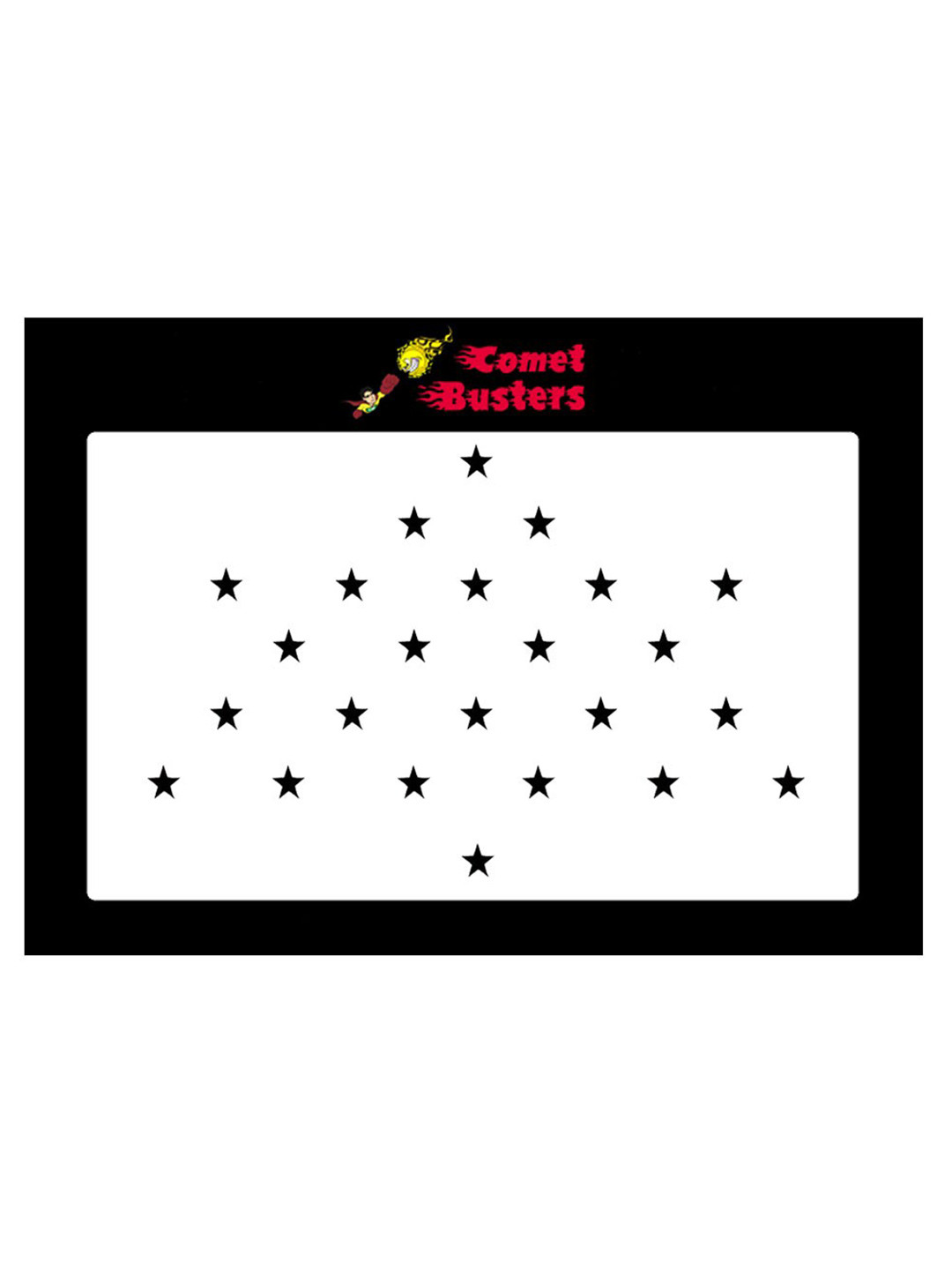 Comet Busters 24 Pcs Reusable Star-Shaped Bindis - Black