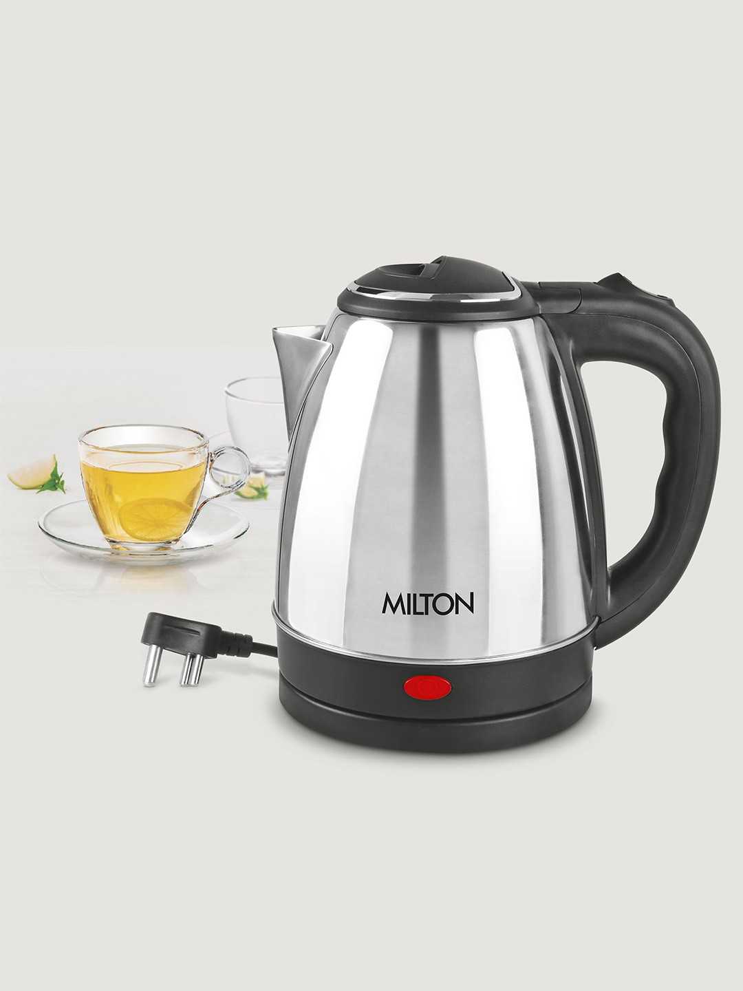 Milton Silver-Toned Solid Go Electro Stainless Steel Electric Kettle 1500 ml