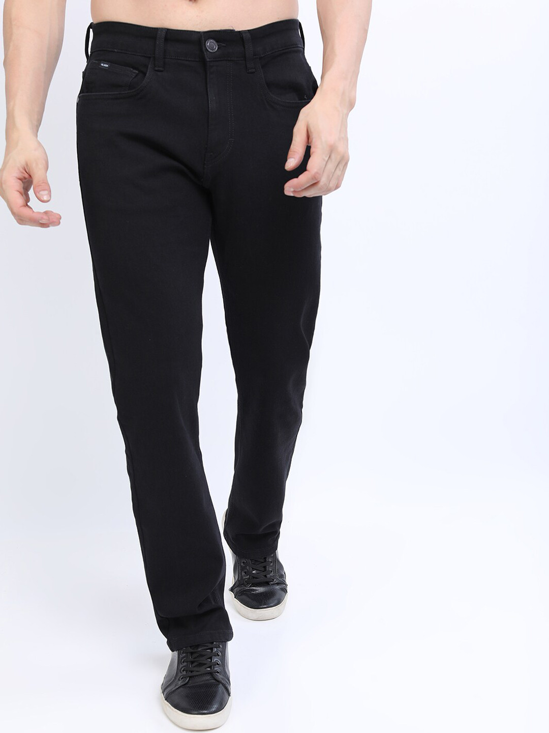 HIGHLANDER Men Black Straight Fit Stretchable Jeans