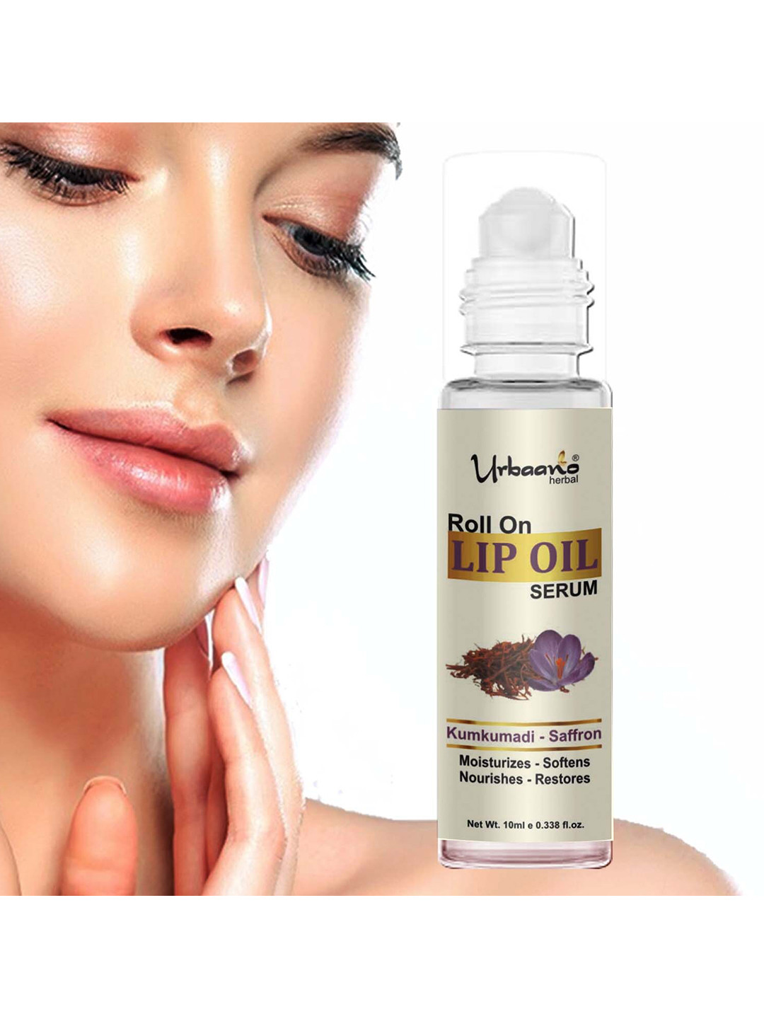 Urbaano Herbal Kumkumadi Roll On Lip Oil Serum