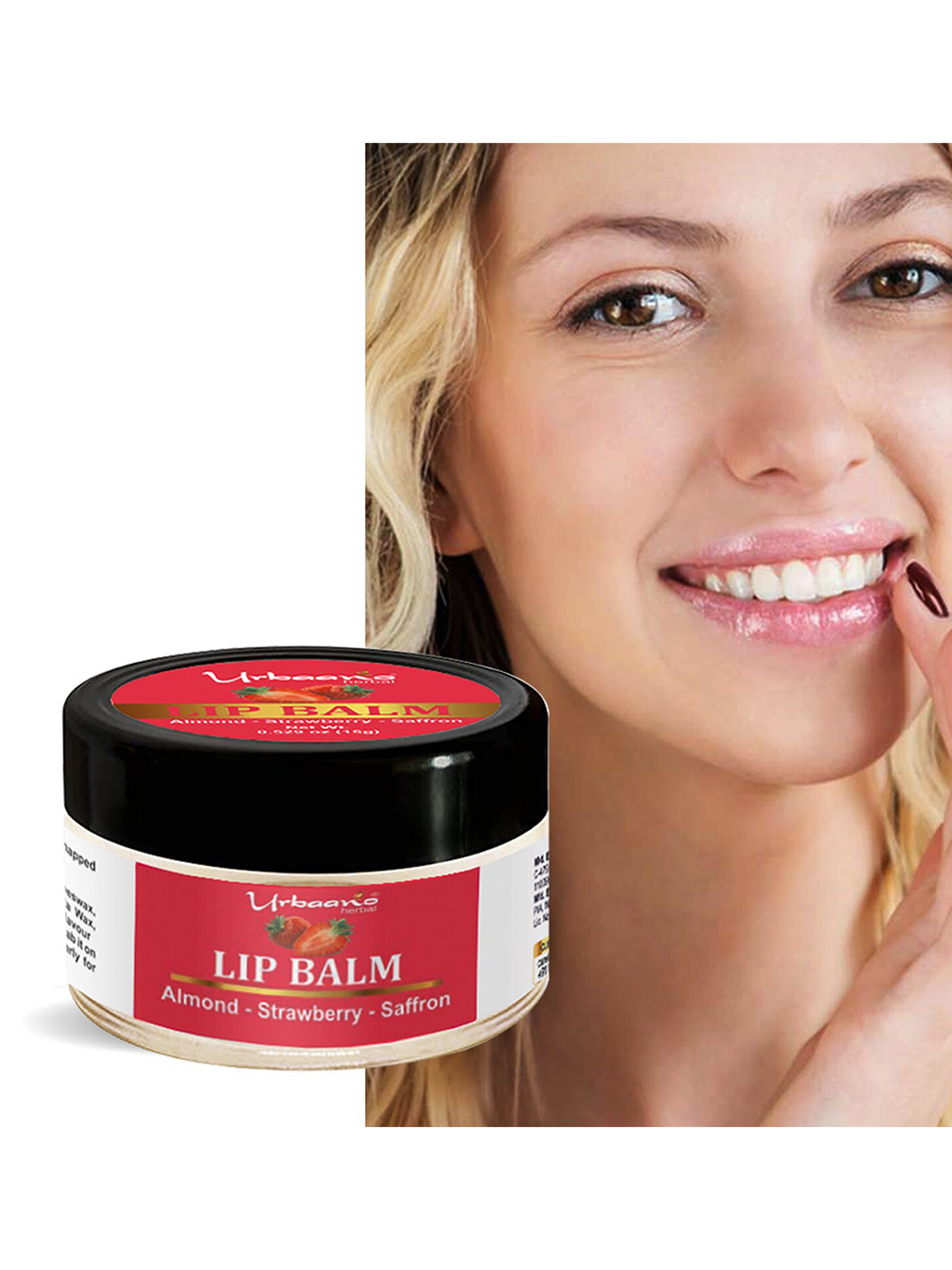 Urbaano Herbal Strawberry Lip Balm 30g