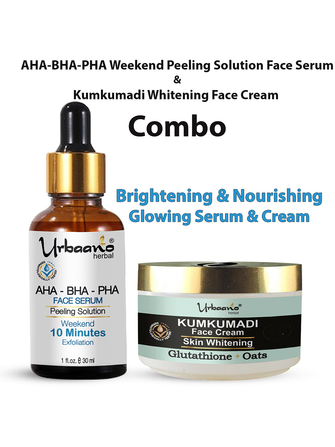 Urbaano Herbal Peeling Serum & Whitening Cream Combo