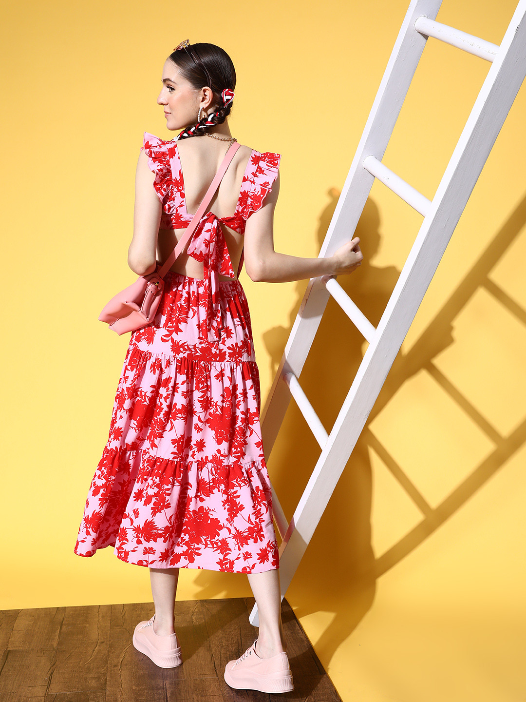 Berrylush Women Pretty Pink Tropical Vacay Attire