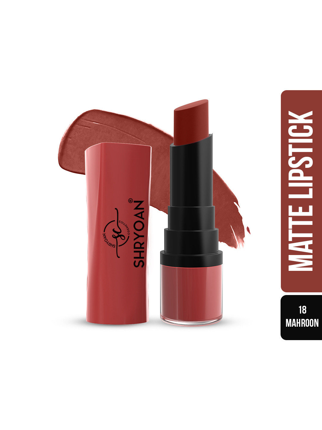SHRYOAN Long-Lasting Lightweight Matte Lipstick 4.2 g-Maroon