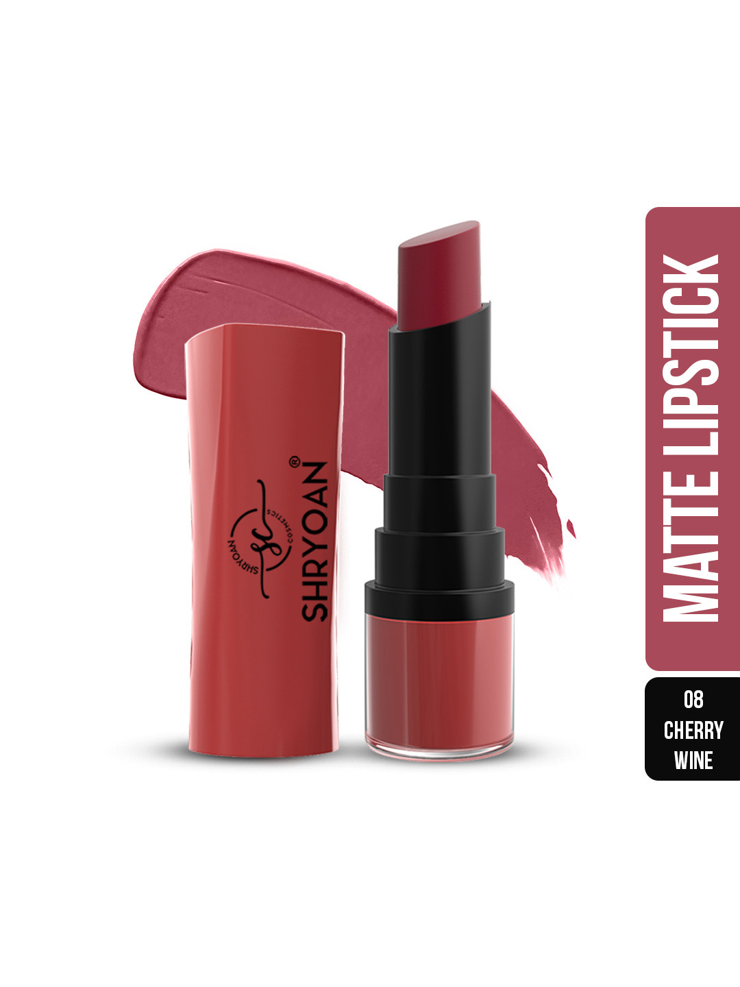 SHRYOAN Long-Lasting Lightweight Matte Lipstick 4.2 g-Cherry Wine