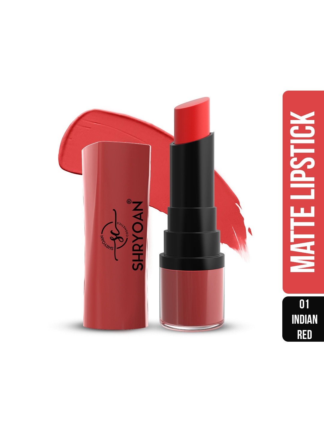 SHRYOAN Long-Lasting Lightweight Matte Lipstick 4.2 g-Indian Red