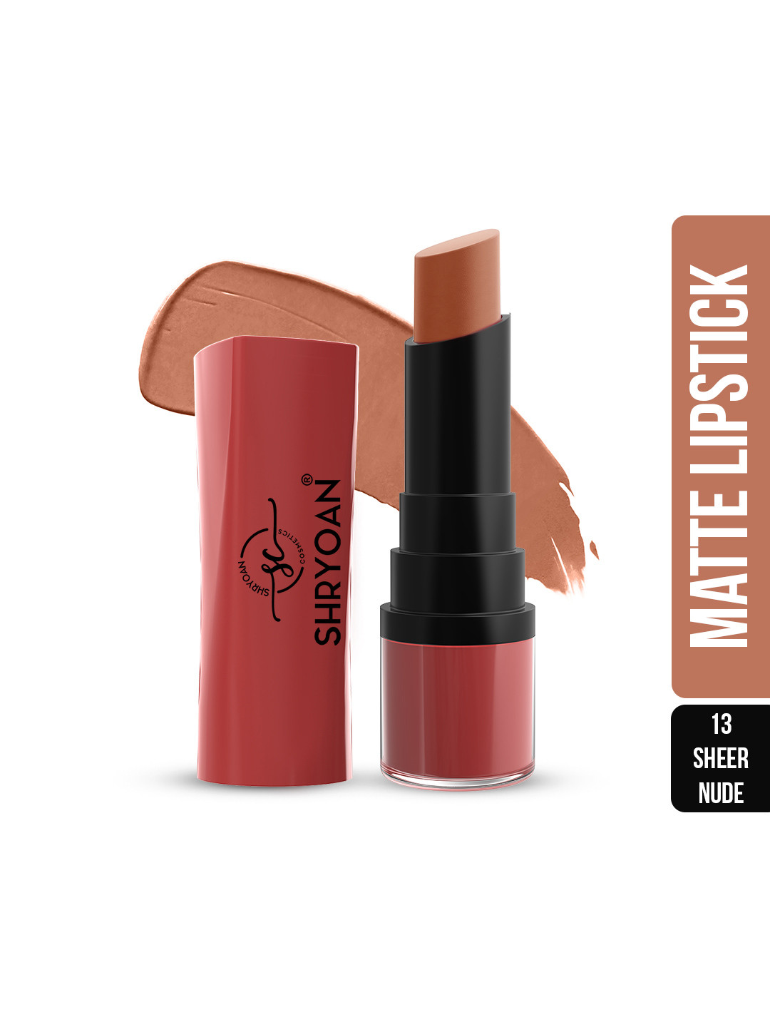 SHRYOAN Long-Lasting Lightweight Matte Lipstick 4.2 g-Sheer Nude