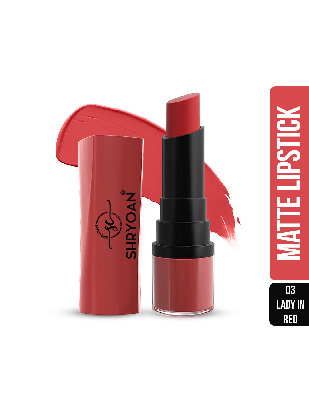 SHRYOAN Long-Lasting Lightweight Matte Lipstick 4.2 g-Lady in Red