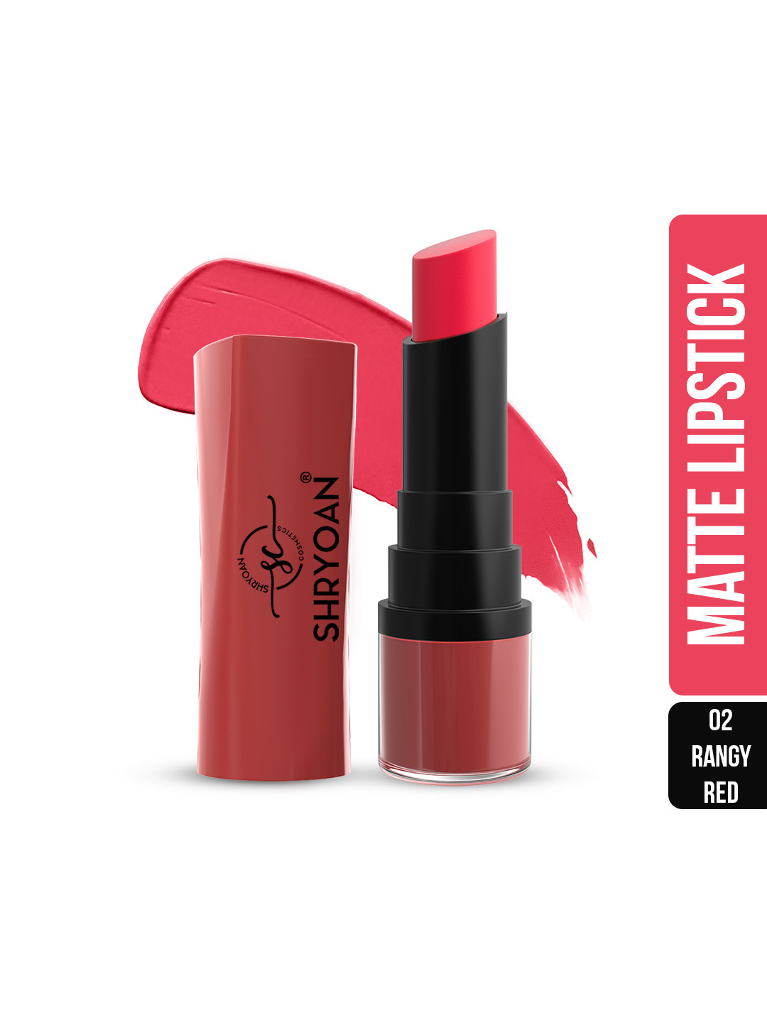 SHRYOAN Long-Lasting Lightweight Matte Lipstick 4.2 g-Rangy Red