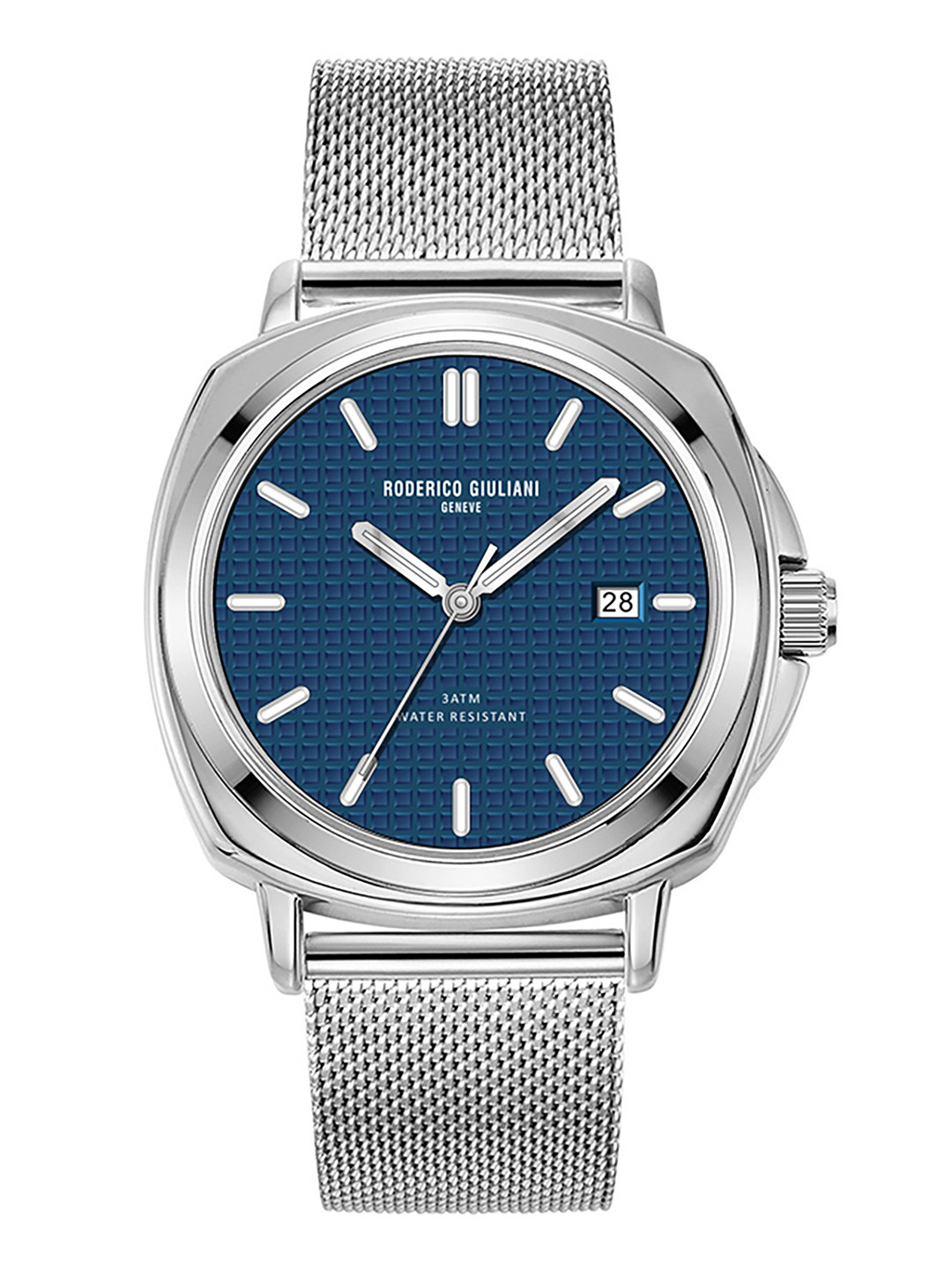 RODERICO GIULIANI Blue Dial & Silver Toned  Straps Analogue  RG-MMSA75000001-SILVER