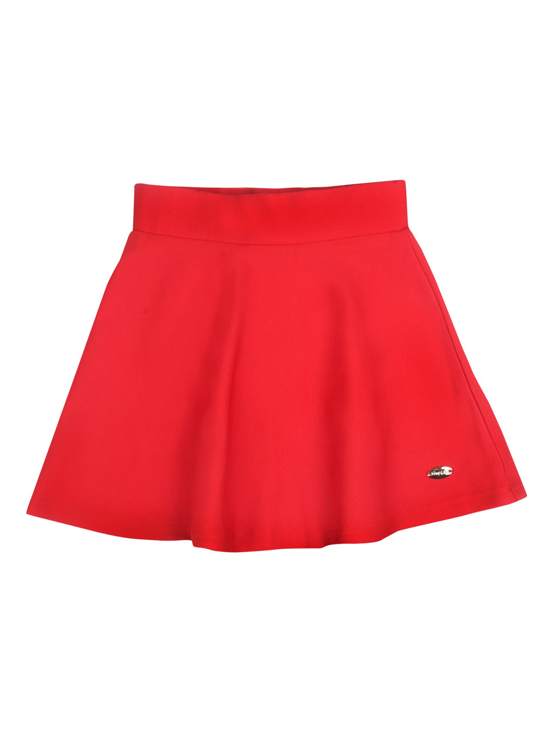 Tiny Girl Girls Red Solid Mini-Length Flared Skirt