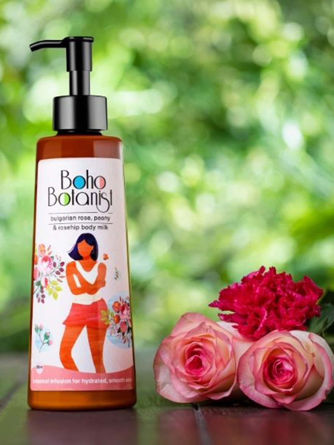 Boho Botanist Bulgarian Rose, Peony & Rosehip Body Lotion 350ml
