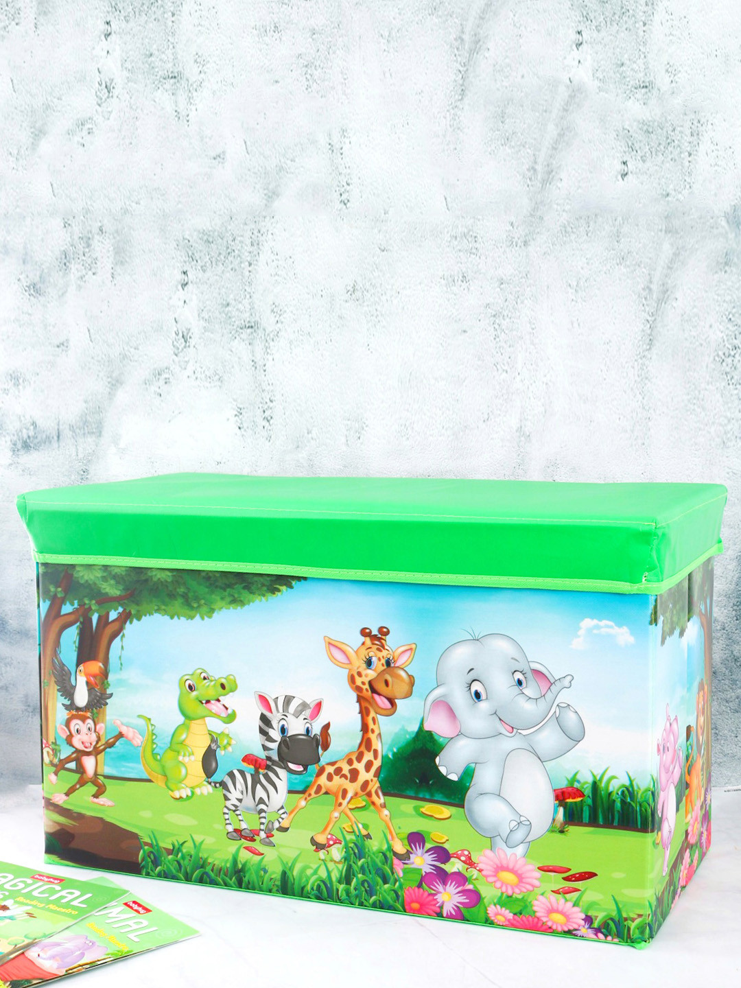 Yellow Bee Kids Blue & Green Printed Wardrobe Organisers