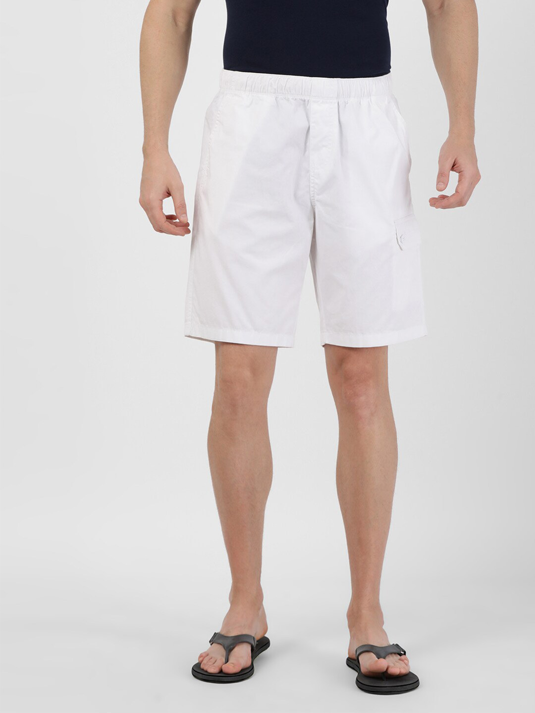 t-base Men Lounge Shorts-TRS-19600-White