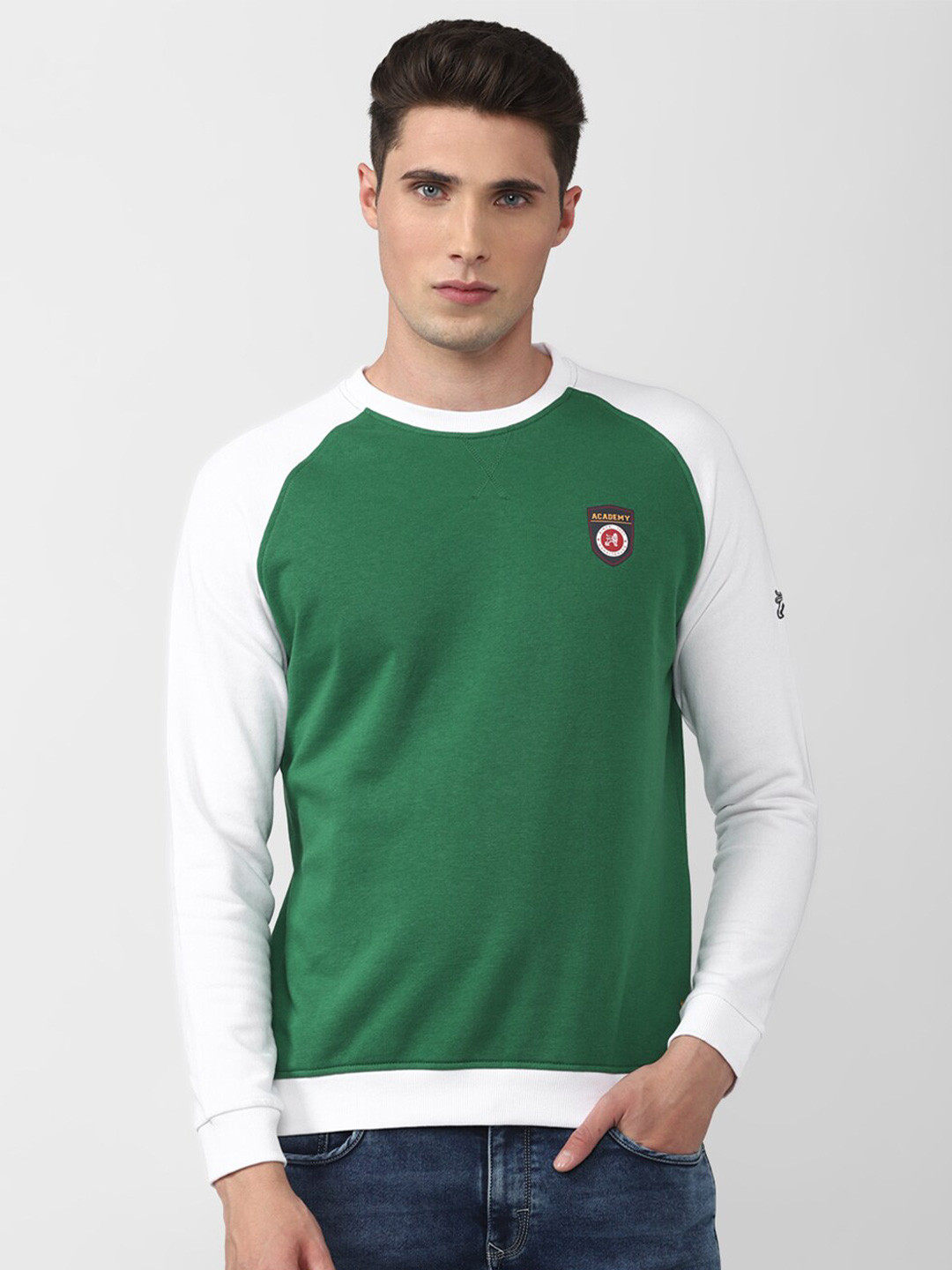 Van Heusen ACADEMY Men Green Sweatshirt