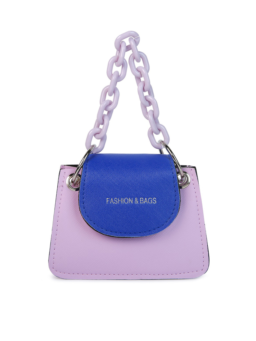 London Rag Lavender PU Statement Structured Handheld Bag