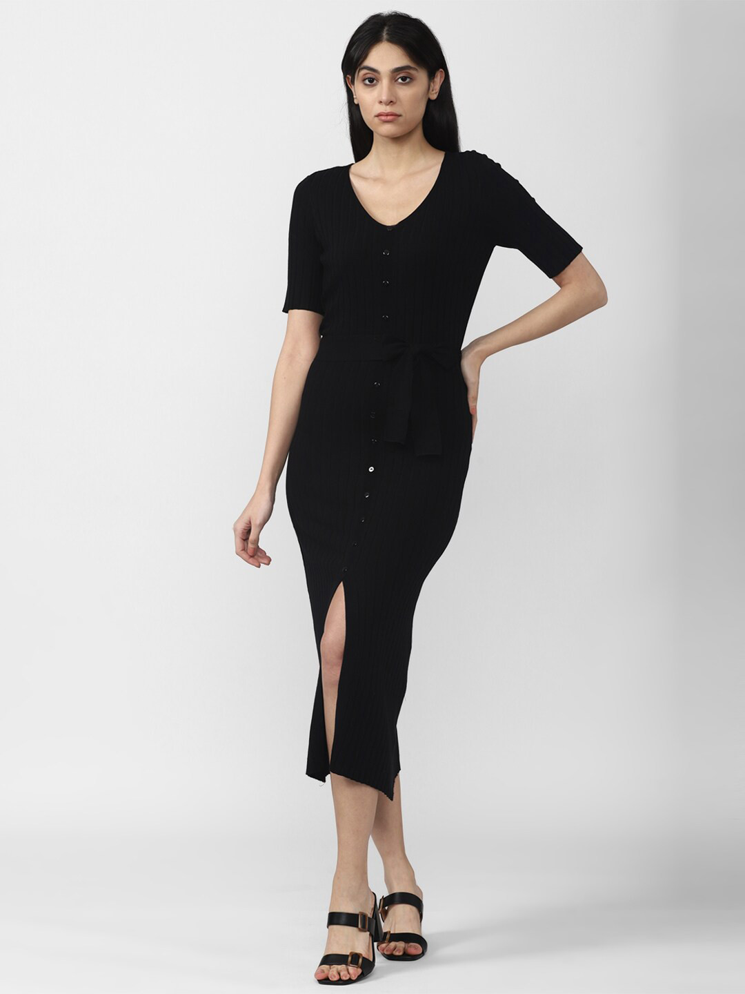Van Heusen Woman Black Bodycon Midi Dress