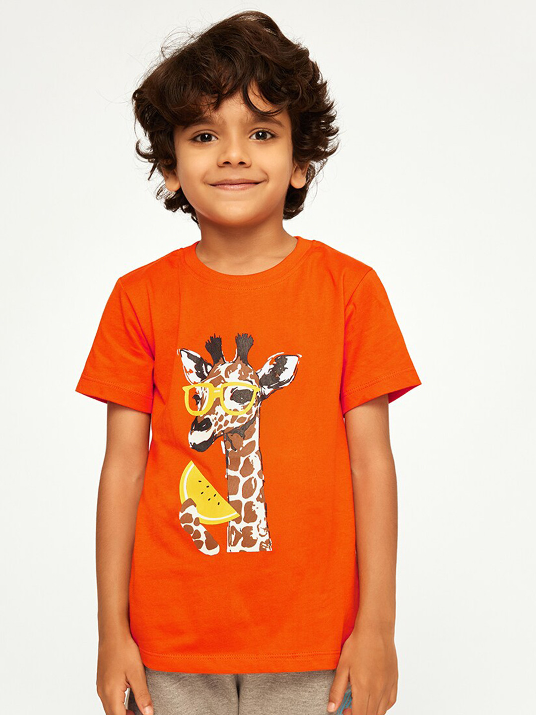frangipani Boys Red Printed T-shirt