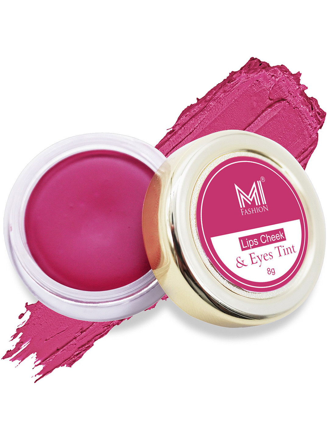 MI FASHION Long Lasting Matte 3 In 1 Lip Cheek & Eye Tint- Magenta Pink
