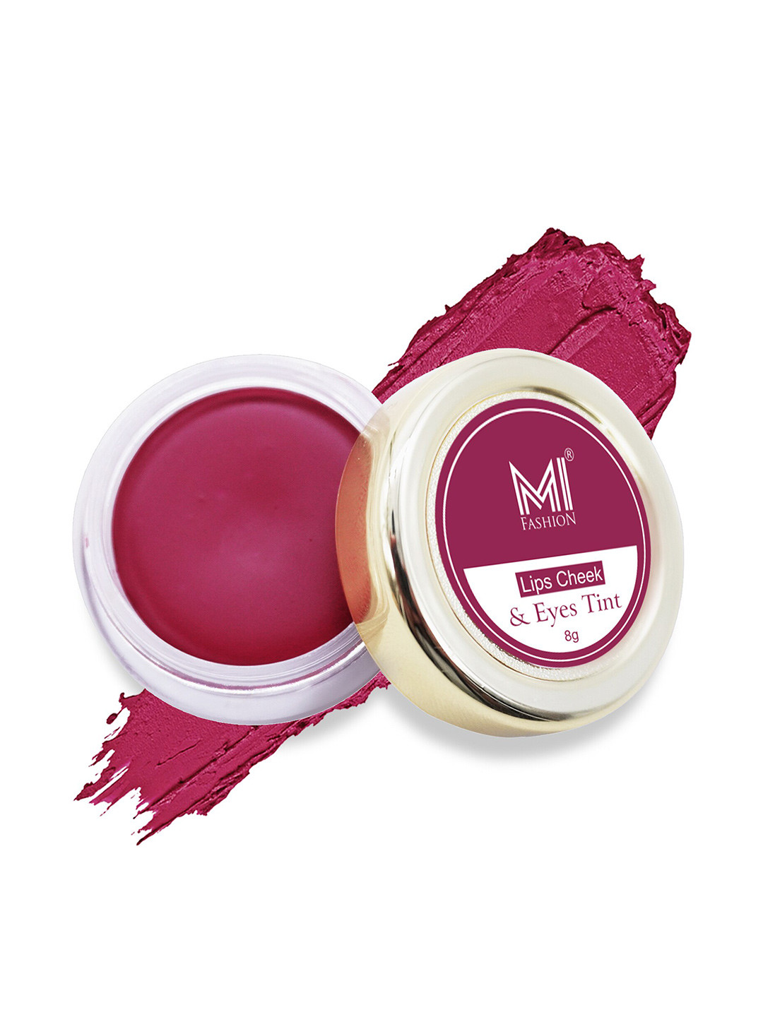 MI FASHION Long Lasting Matte 3 In 1 Lip Cheek & Eye Tint - Deep Caramine Pink Red