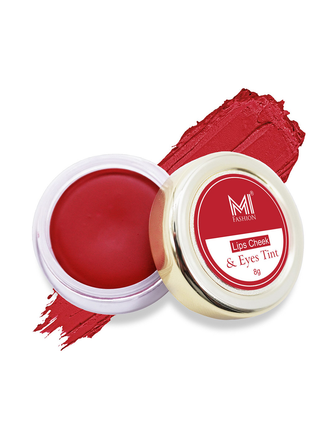 MI FASHION Long Lasting Matte 3 In 1 Lip Cheek & Eye Tint - Red