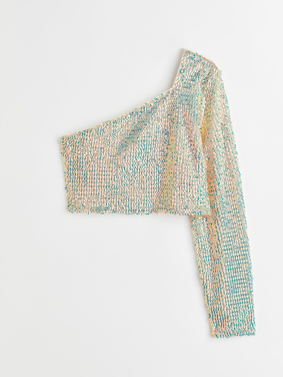 H&M Sequined One-Shoulder Top