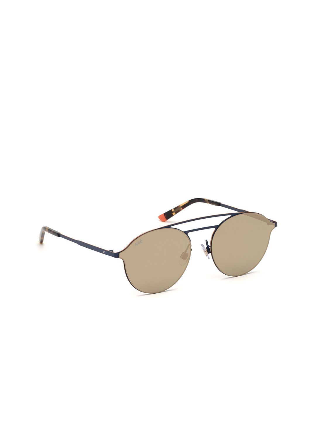 WEB EYEWEAR Unisex Round Sunglasses WE0249 58 92C-Blue