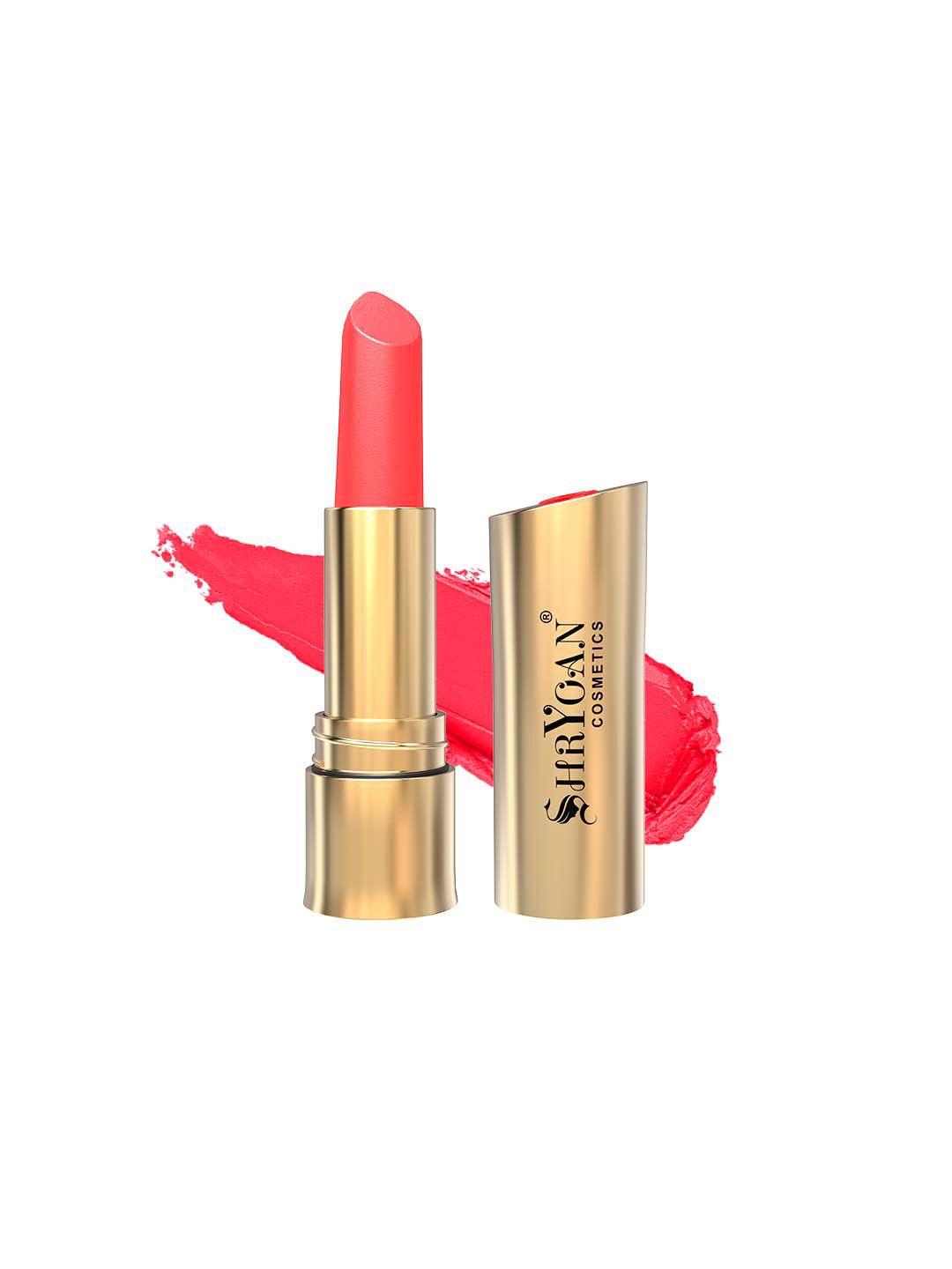 SHRYOAN Matte Longlasting Non Transfer Lipstick - Indian Red - 3.8 gm