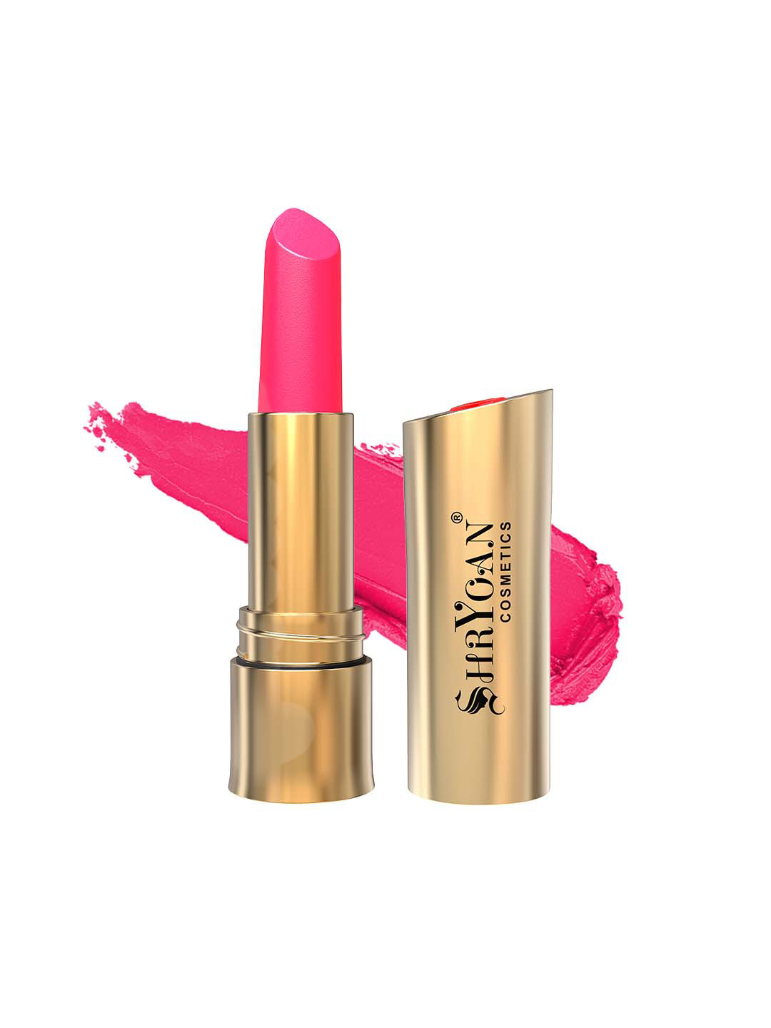 SHRYOAN Matte Longlasting Non Transfer Lipstick - Pink Fever - 3.8 gm