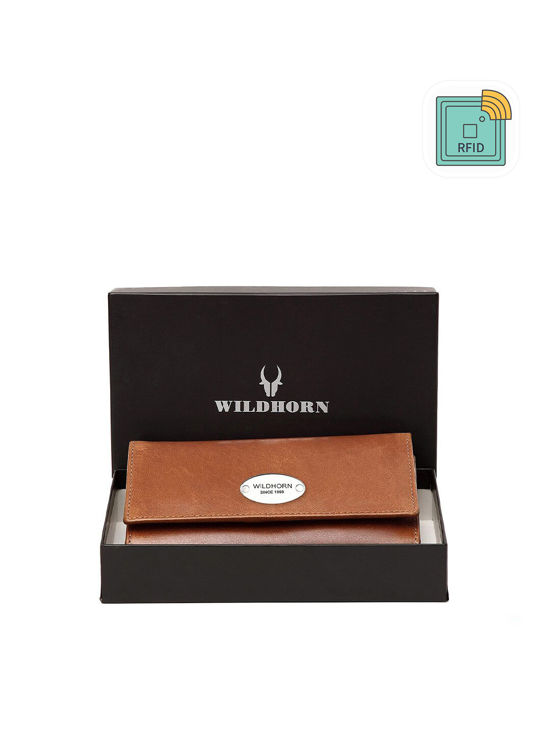 WildHorn Women Tan Leather Envelope Wallet