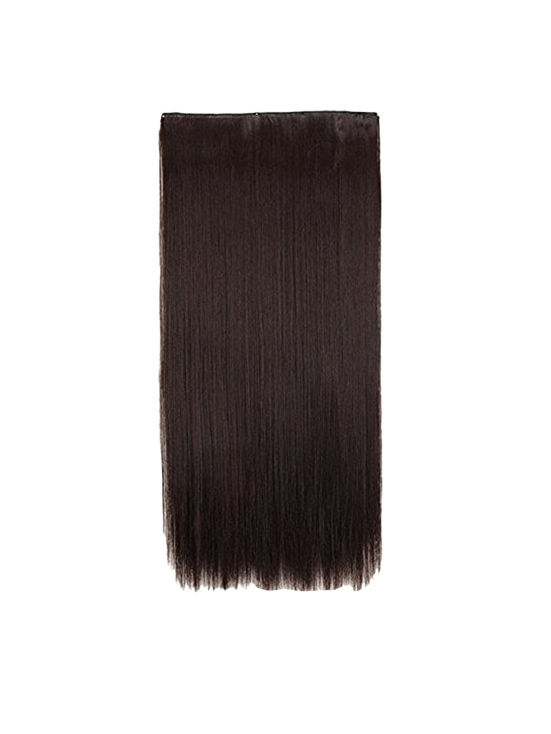 CHANDERKASH 5 Clips 24 Inch Long Straight Nylon & Synthetic Hair Extension - Coffee Brown