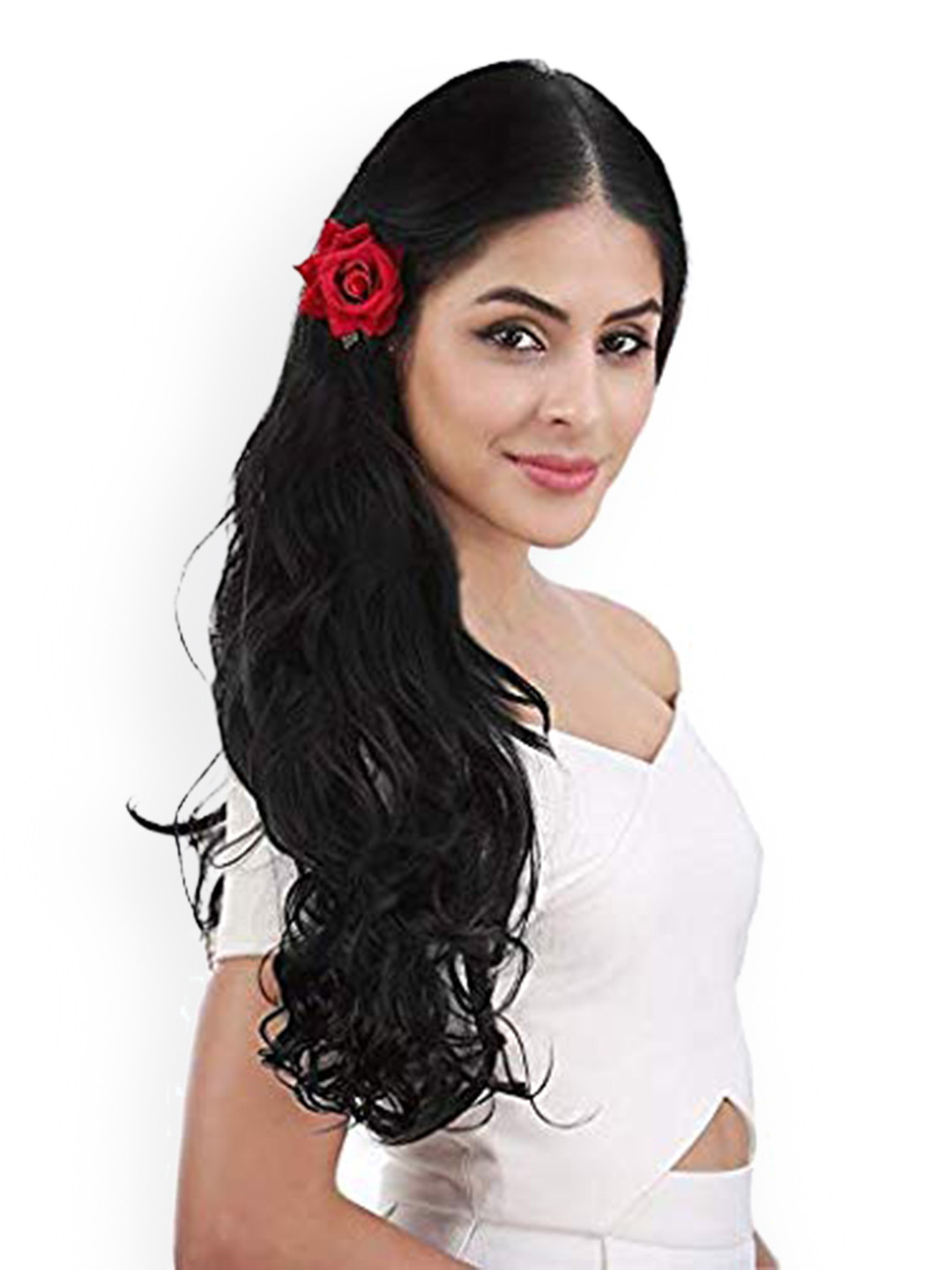 CHANDERKASH 5 Clips Based Light Weight Curly Wavy Hair Extension