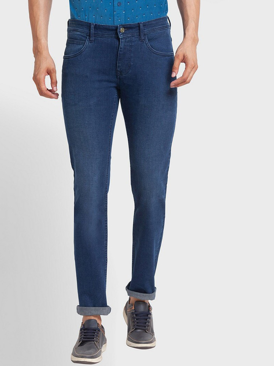 ColorPlus Men Blue Tapered Fit Light Fade Jeans
