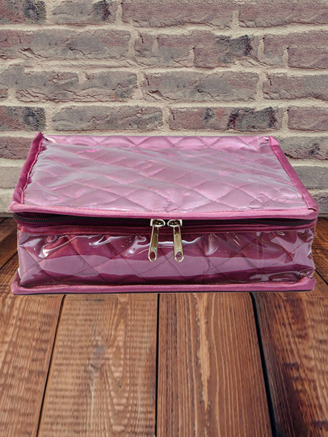 atorakushon Set Of 2 Purple Solid Jewelery Organisers